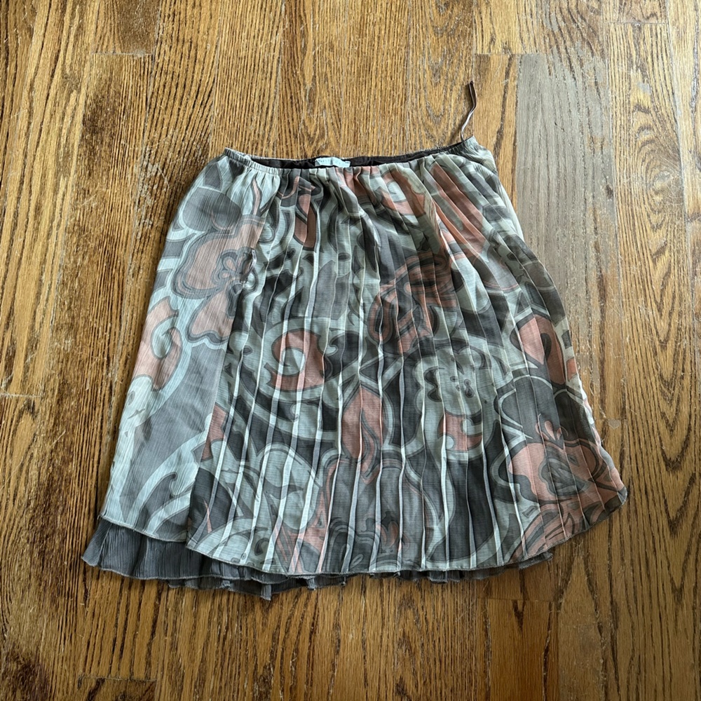 chiffon y2k pleated made in italy skirt
